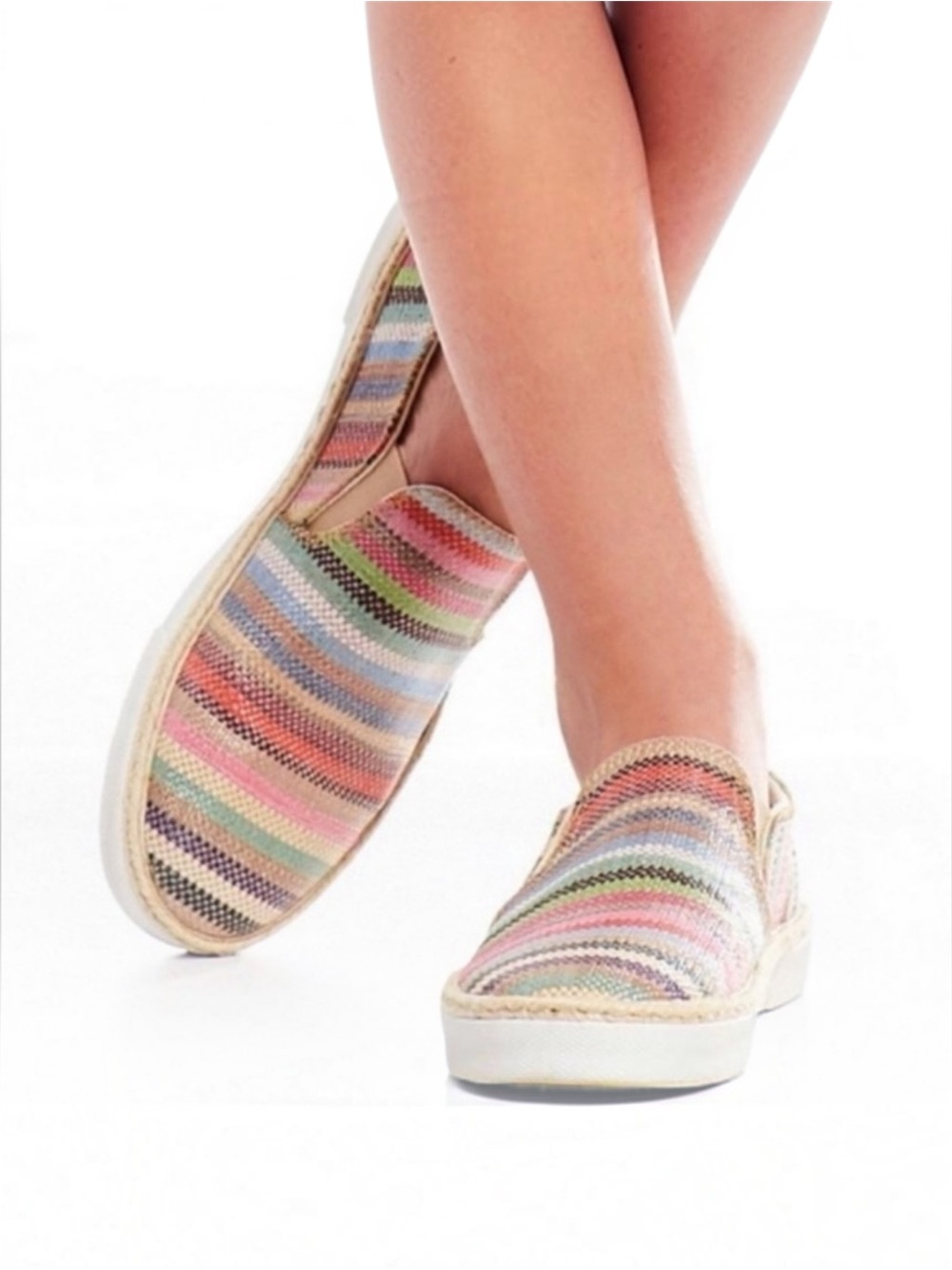 Jack Rogers Tucker Multi Striped Slip-on Sneaker Size 9